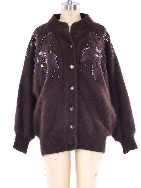 Embellished Angora Cardigan Jacket arcadeshops.com