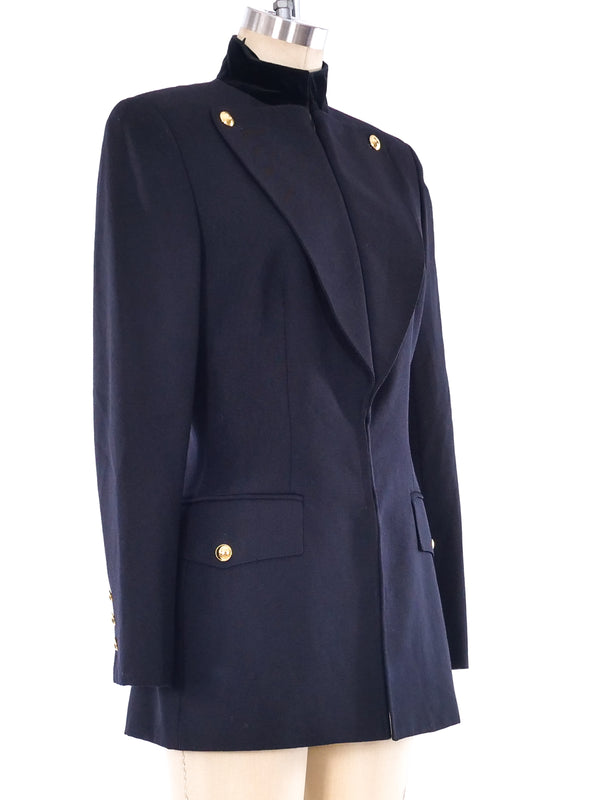 Claude Montana Velvet Trimmed Jacket Jacket arcadeshops.com