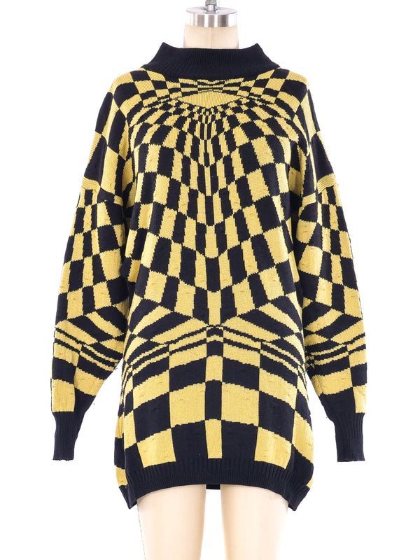 Gianni Versace Op-Art Sweater Dress Dress arcadeshops.com