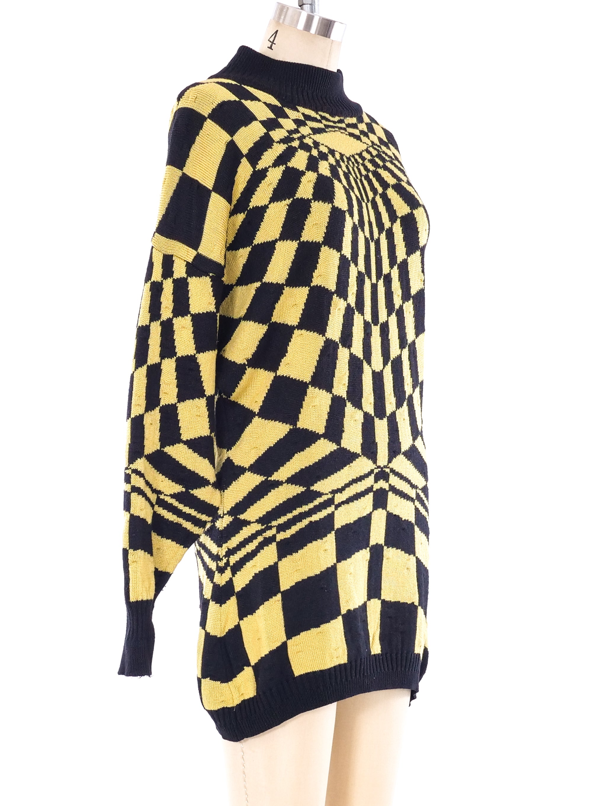 Gianni Versace Op-Art Sweater Dress