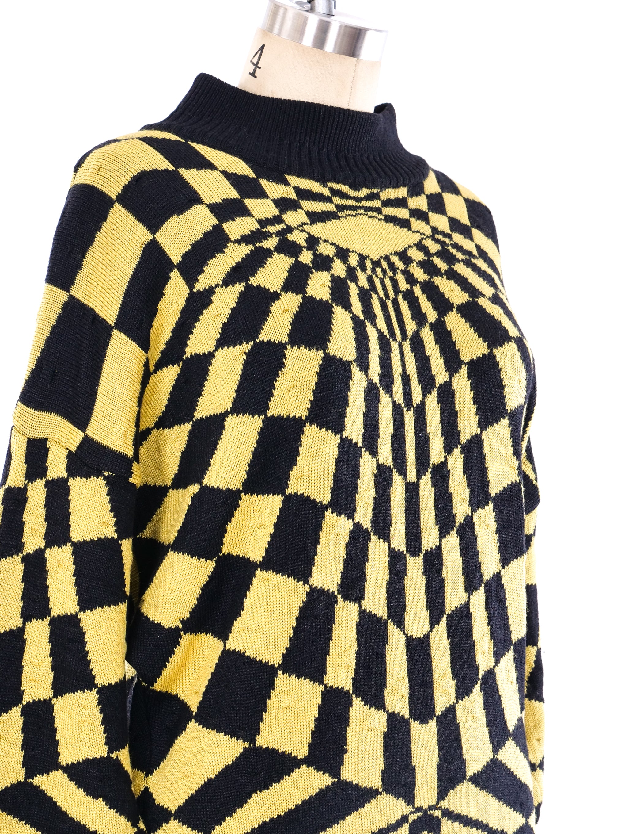 Gianni Versace Op-Art Sweater Dress