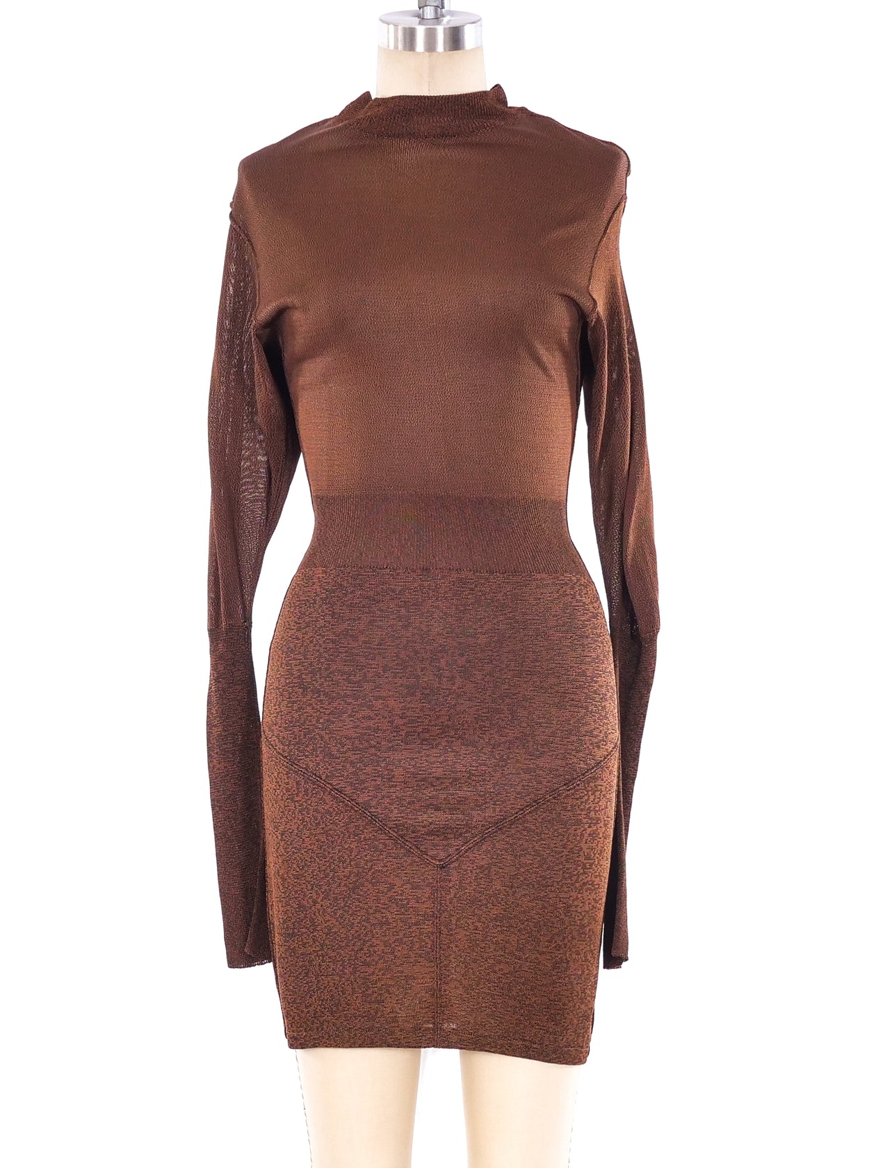 Alaia Heathered Knit Bodycon Dress