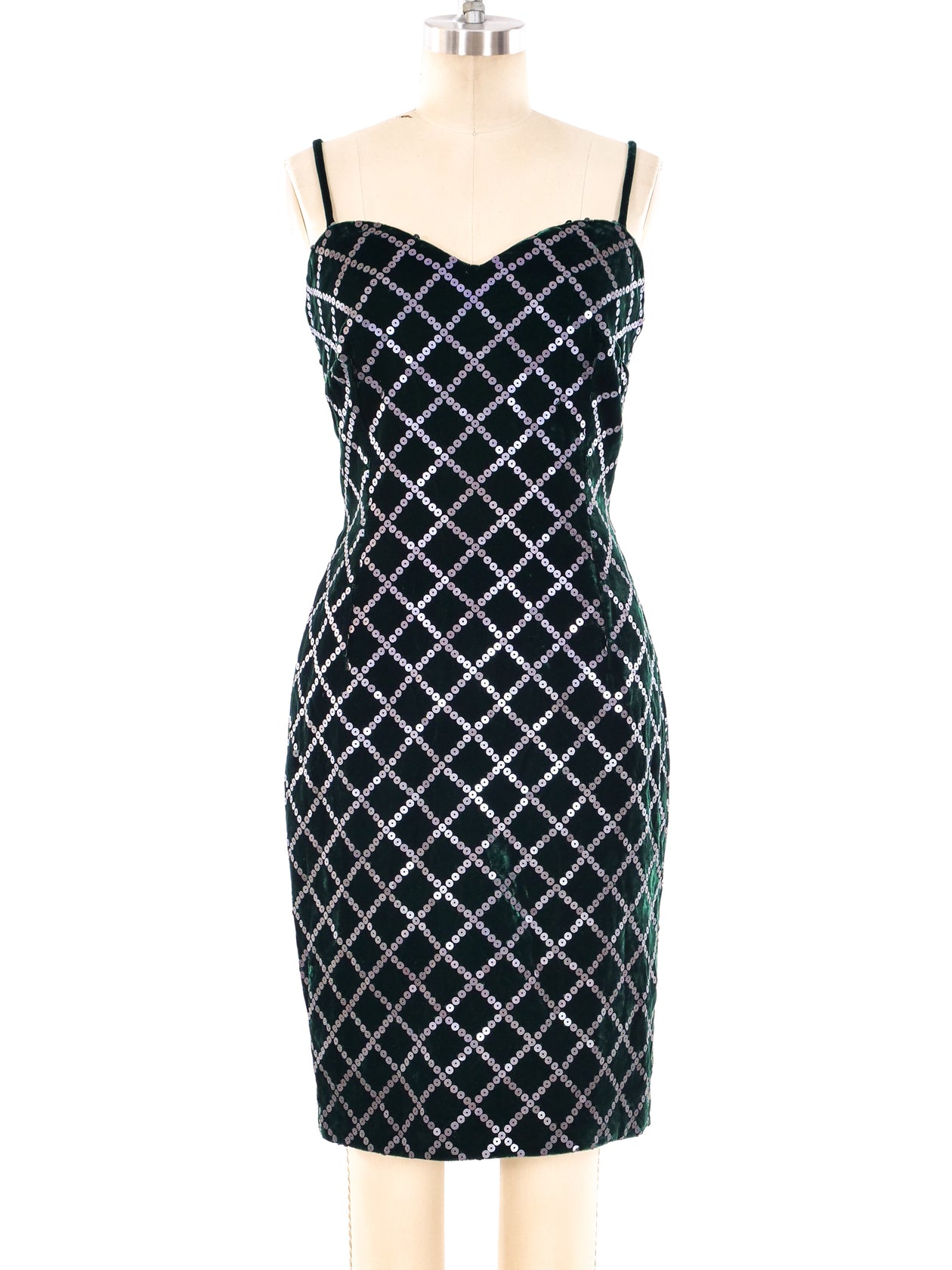 Fendi Sequin Embellished Velvet Mini Dress