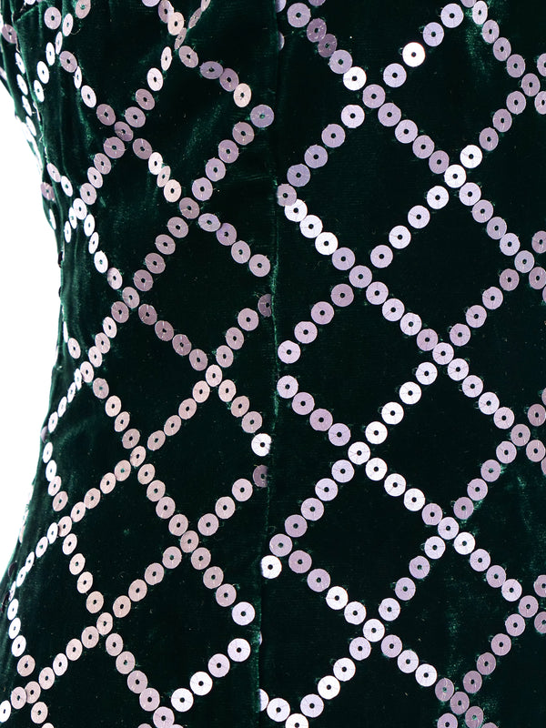 Fendi Sequin Embellished Velvet Mini Dress Dress arcadeshops.com