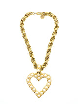 Givenchy Faux Pearl Heart Pendant Necklace Accessory arcadeshops.com