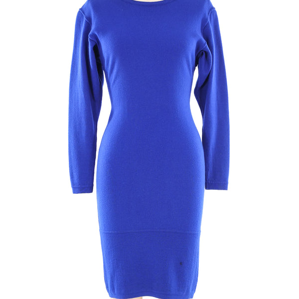 Alaia Royal Blue Sweater Dress Alaia Royal Blue Sweater Dress