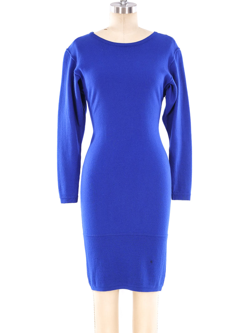 Alaia Royal Blue Sweater Dress Dress arcadeshops.com