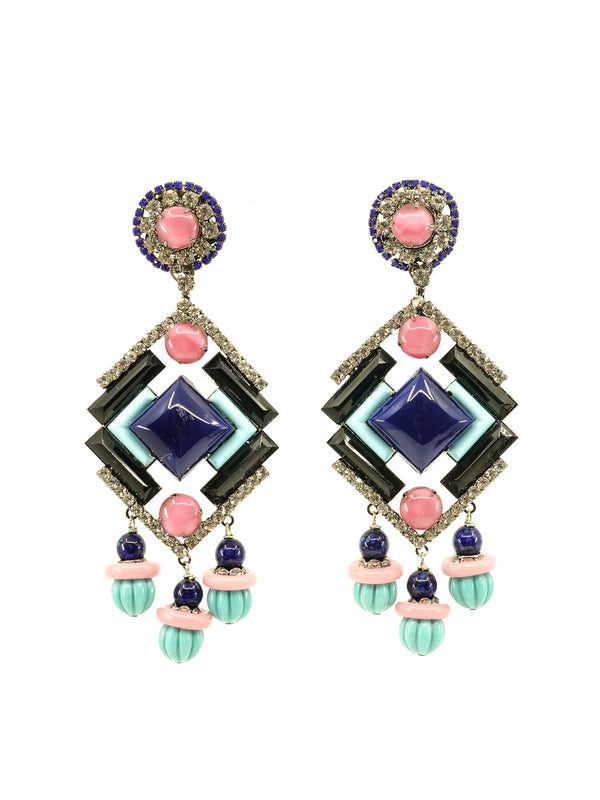 Lawrence Vrba Glass Bead Chandelier Earrings Accessory arcadeshops.com