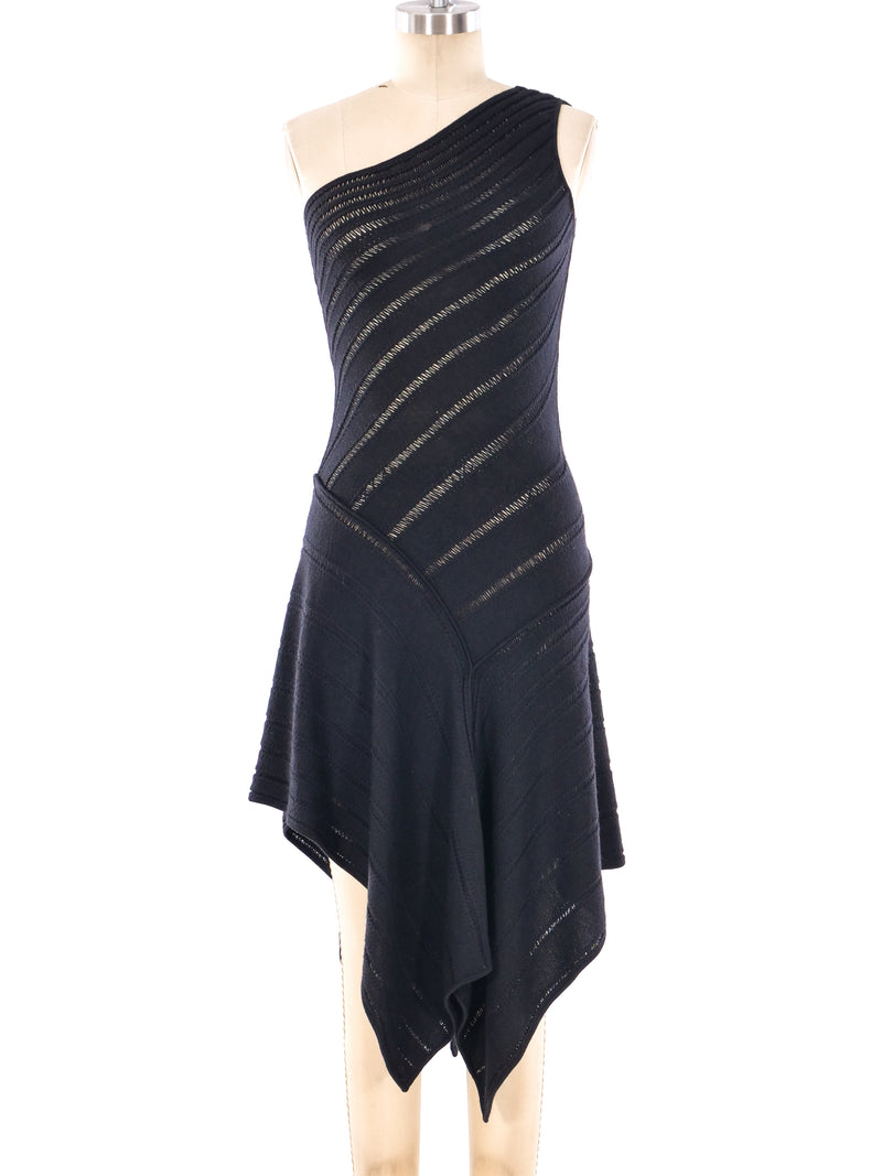 Laura Biagiotti One Shoulder Knit Dress Dress arcadeshops.com
