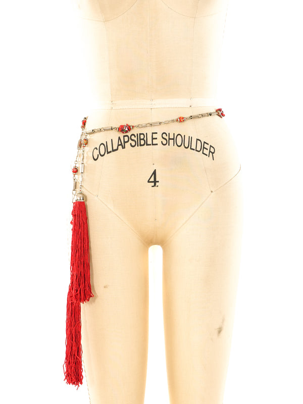 Tassel Embellished Chain Belt Accessory arcadeshops.com