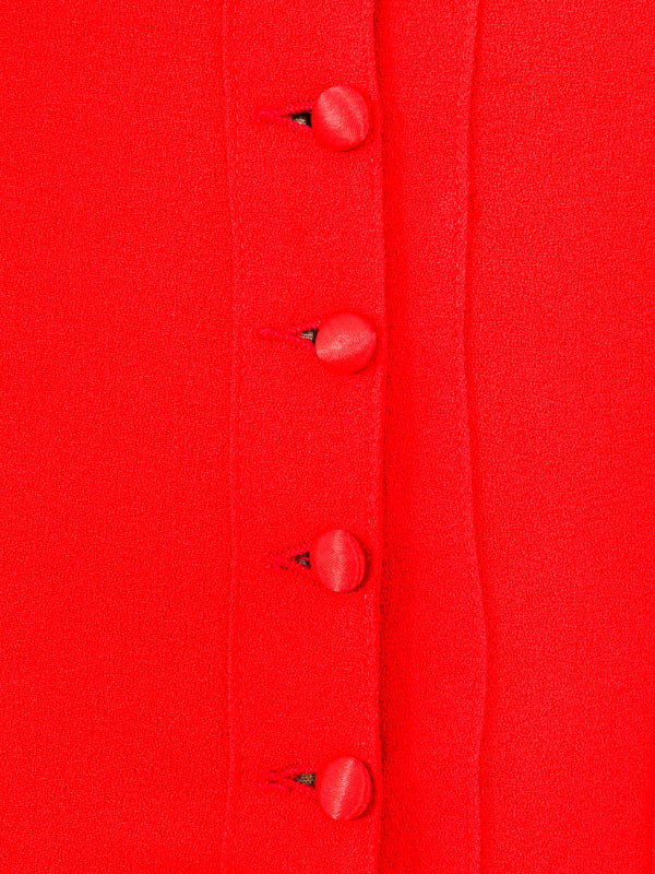 Ossie Clark Coral Crepe Top Top arcadeshops.com