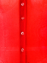 Jean Paul Gaultier Red Mesh Cardigan Top arcadeshops.com