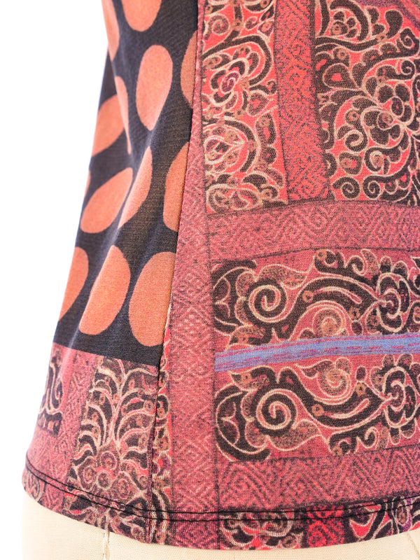 Issey Miyake Tribal Print Mesh Tee Top arcadeshops.com