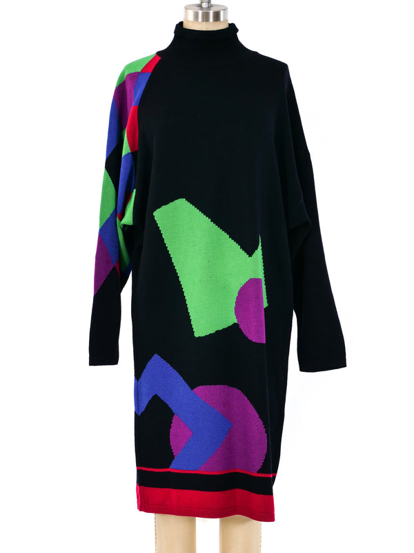 Gianni Versace Colorblock Sweater Dress Dress arcadeshops.com