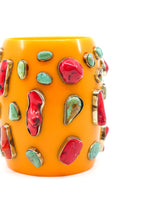 Coral and Turquoise Studded Resin Bangle Accessory arcadeshops.com