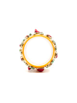 Coral and Turquoise Studded Resin Bangle Accessory arcadeshops.com