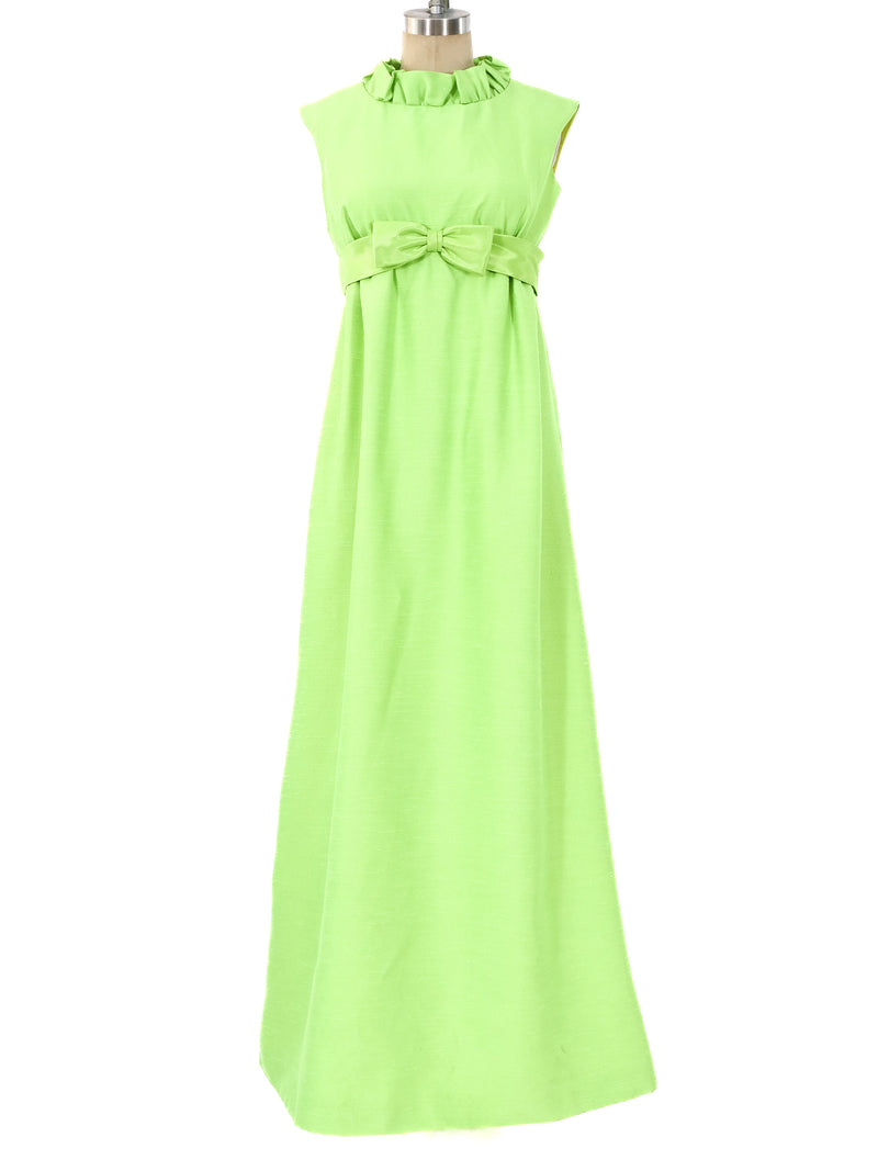 Emma Domb Lime Sleeveless Empire Dress Dress arcadeshops.com