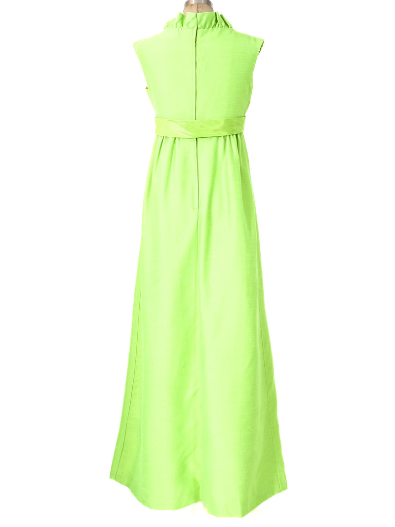 Emma Domb Lime Sleeveless Empire Dress Dress arcadeshops.com