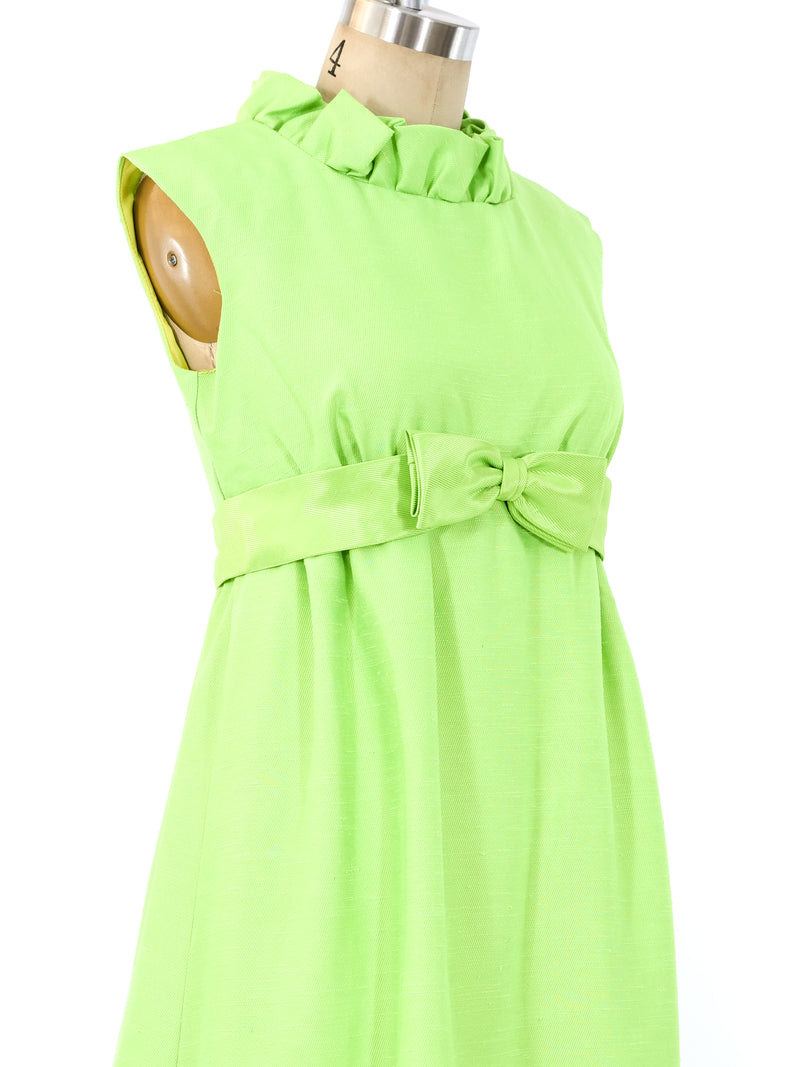Emma Domb Lime Sleeveless Empire Dress Dress arcadeshops.com