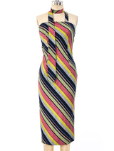 Maison Martin Margiela Rainbow Striped Necktie Dress Dress arcadeshops.com