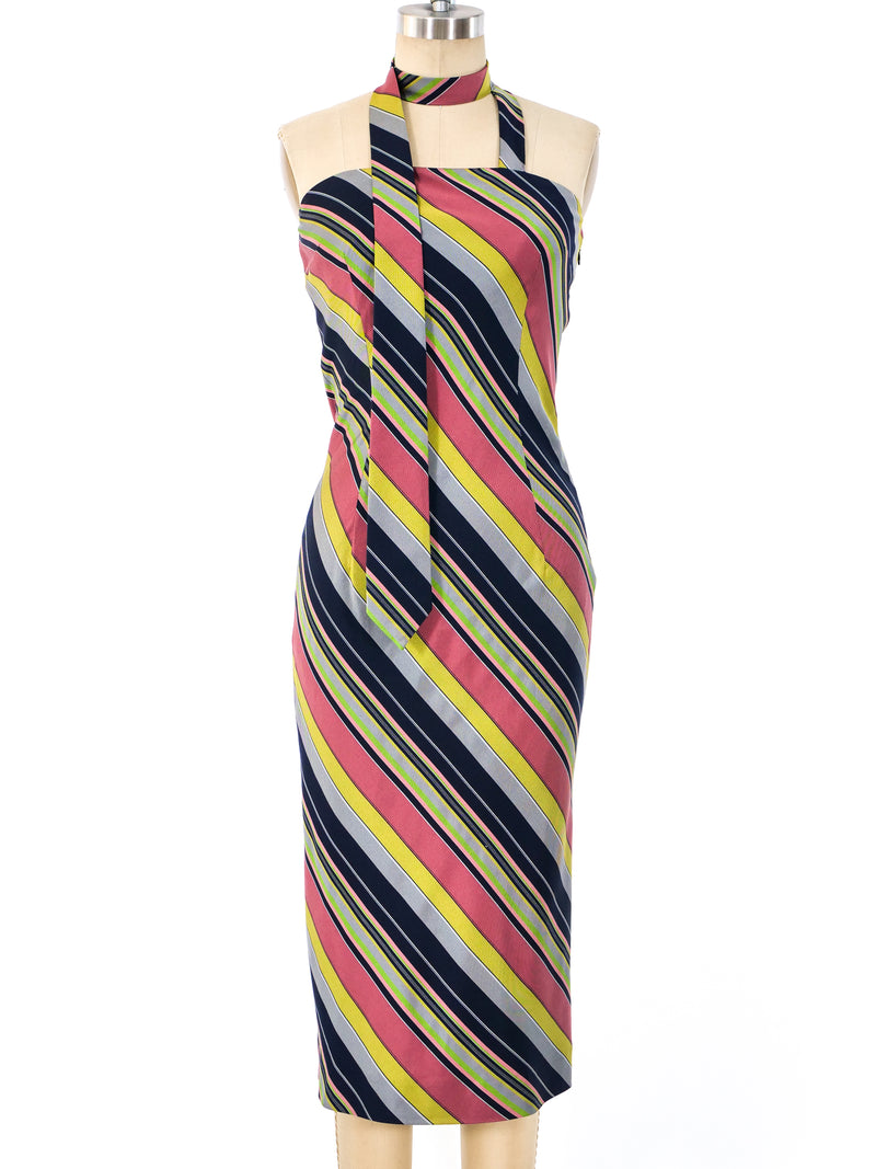Maison Martin Margiela Rainbow Striped Necktie Dress Dress arcadeshops.com