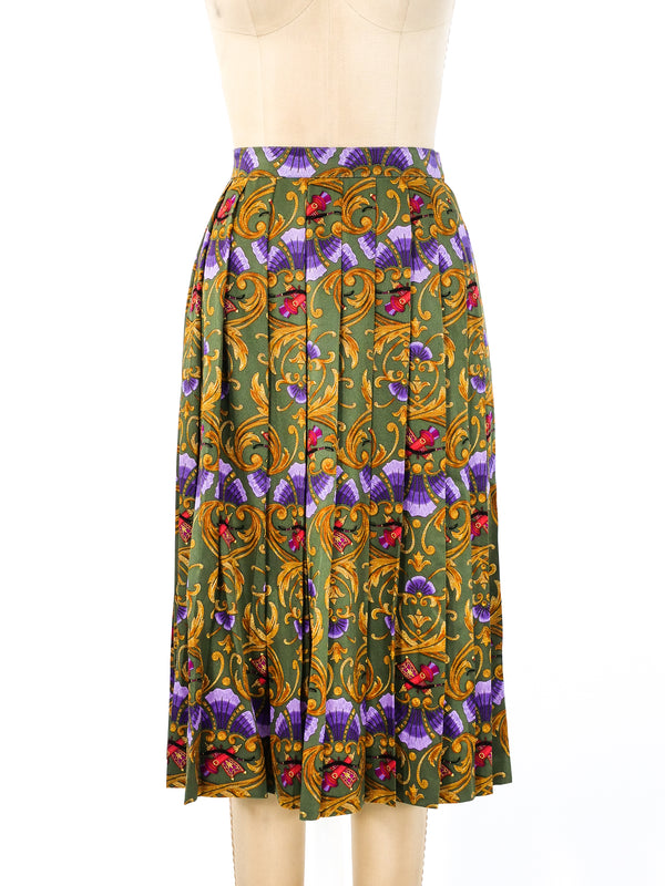 Hermes Pleated Silk Skirt Bottom arcadeshops.com