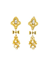 Embellished Goldtone Chandelier Earrings Accessory arcadeshops.com