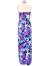 Floral Halter Maxi Dress Dress arcadeshops.com