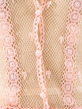 Pink Hand Crochet Button Front Dress Dress arcadeshops.com