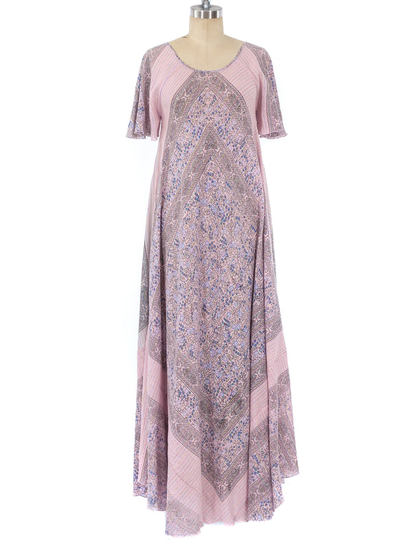 Scarf Print Cotton Caftan Dress arcadeshops.com