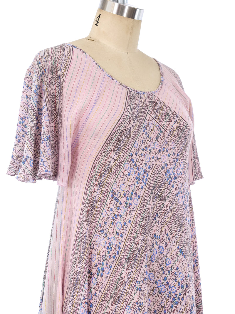 Scarf Print Cotton Caftan Dress arcadeshops.com