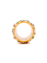 Coral and Turquoise Studded Resin Bangle Accessory arcadeshops.com