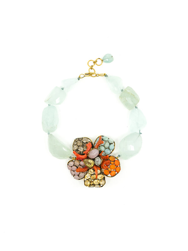 Iradj Moini Aquamarine Semiprecious Convertible Necklace Accessory arcadeshops.com