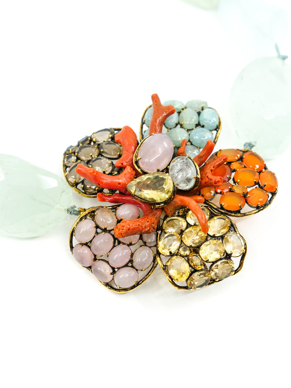 Iradj Moini Aquamarine Semiprecious Convertible Necklace Accessory arcadeshops.com