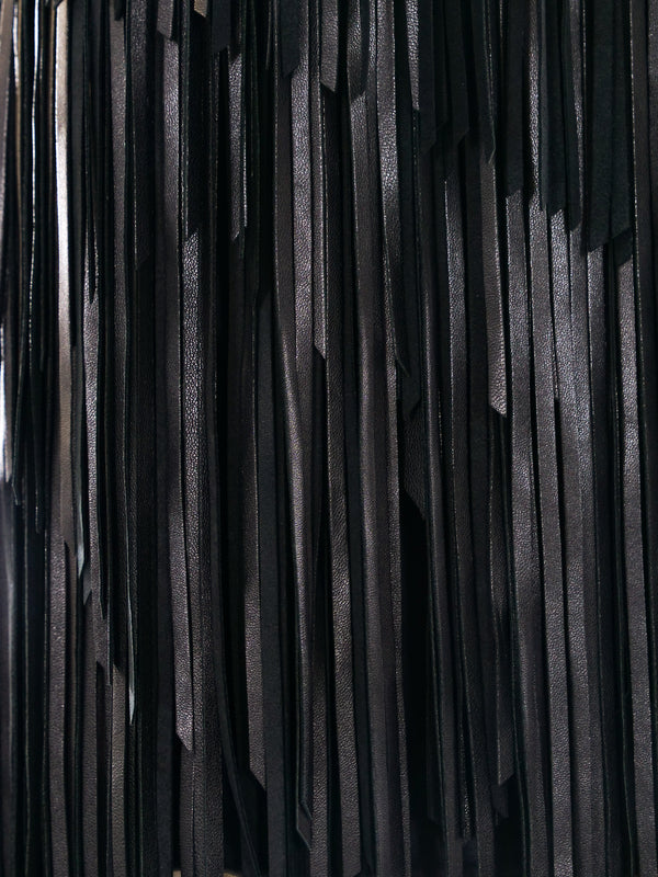 Jitrois Leather Fringe Mini Skirt Bottom arcadeshops.com