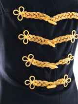 Chanel Gold Frog Embellished Sleeveless Dress Dress arcadeshops.com