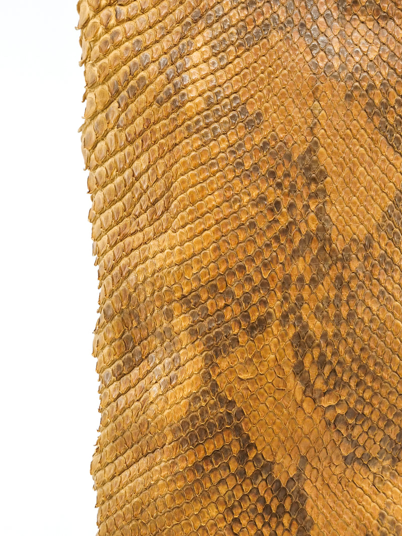 Beige Snakeskin Heeled Boots Accessory arcadeshops.com