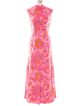 Printed Thai Silk Sleeveless Dress Dress arcadeshops.com