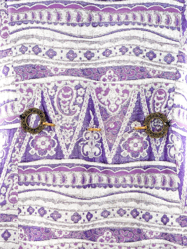 Amethyst Metallic Sleeveless Duster Jacket arcadeshops.com