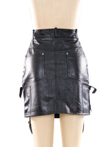 Christian Dior Utility Leather Skirt Bottom arcadeshops.com