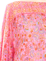 Paisley Silk Block Printed Caftan Dress arcadeshops.com