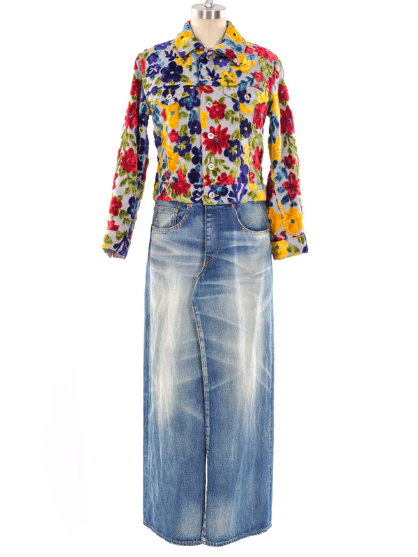 Junya Watanabe Tapestry Denim Duster Jacket arcadeshops.com