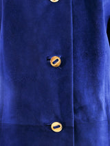 Loewe Blue Suede Jacket Jacket arcadeshops.com
