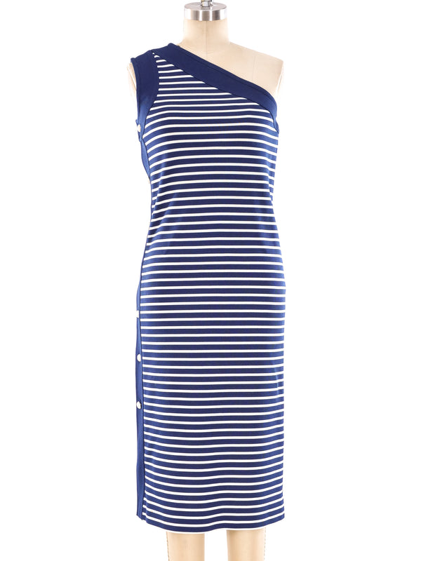 Givenchy Striped One Shoulder Dress Dress arcadeshops.com