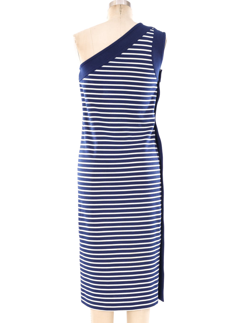 Givenchy Striped One Shoulder Dress Dress arcadeshops.com