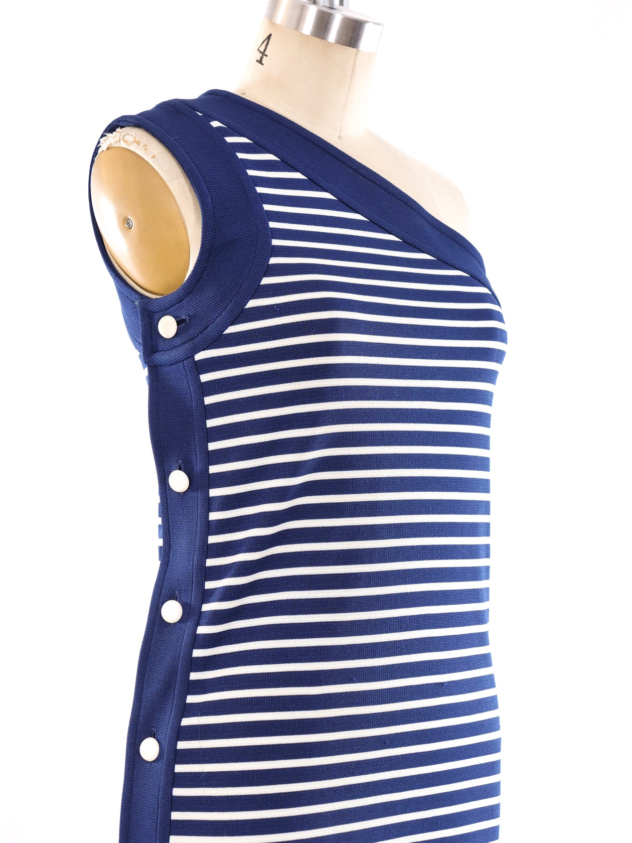 blue dress for baby girl Givenchy Striped One Shoulder Dress