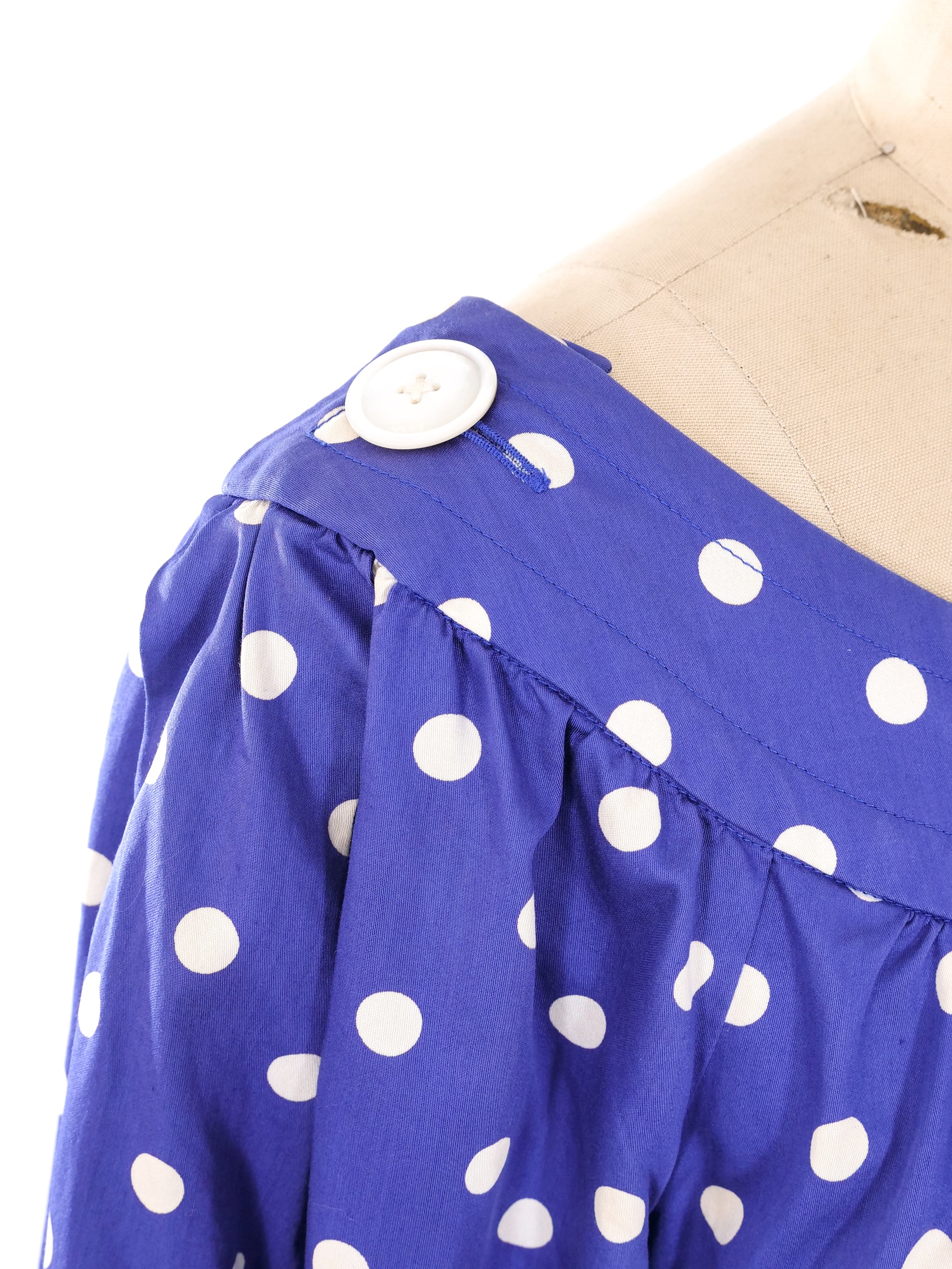 Saint Laurent all-over polka-dot print blouse - Neutrals