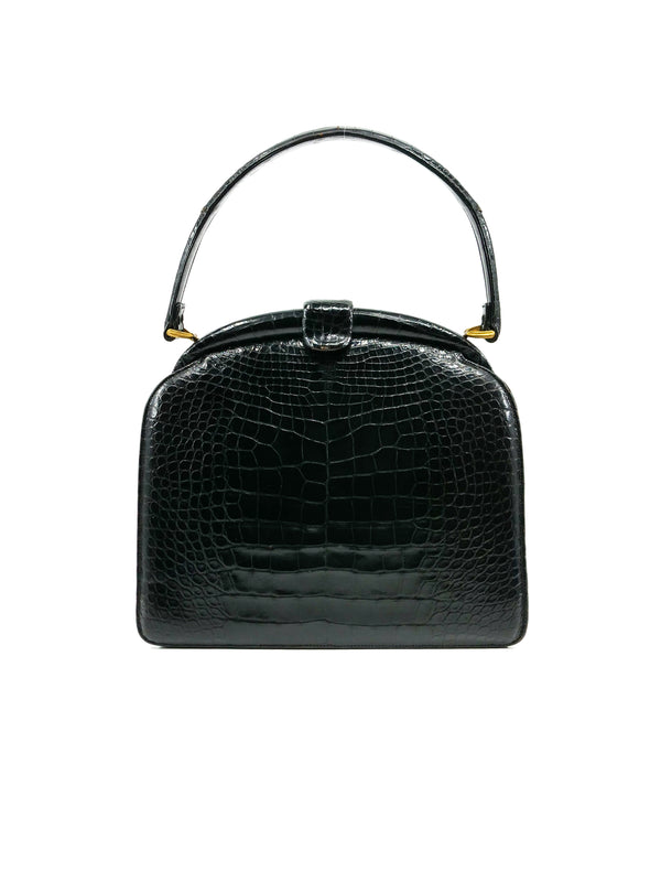 Lucille de Paris Crocodile Top Handle Bag Accessory arcadeshops.com