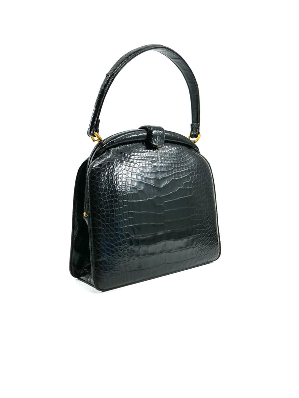 Lucille de Paris Crocodile Top Handle Bag Accessory arcadeshops.com