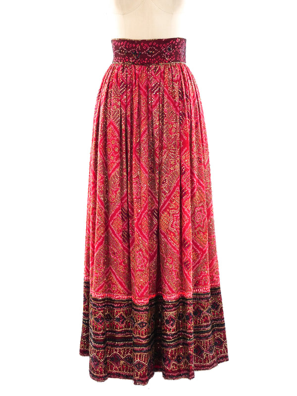 Embellished Indian Silk Maxi Skirt Bottom arcadeshops.com